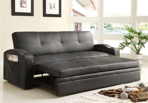 Coupon Leather Queen Sofa Bed
